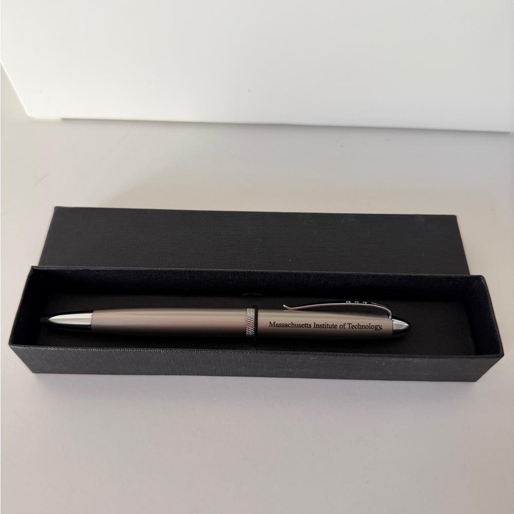 Silver Pen with Black Box